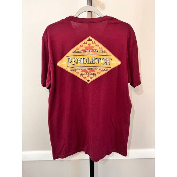 Pendleton Men’s Mission Trails Diamond Graphic Red Short Sleeve T-Shirt Size L - Picture 3 of 6